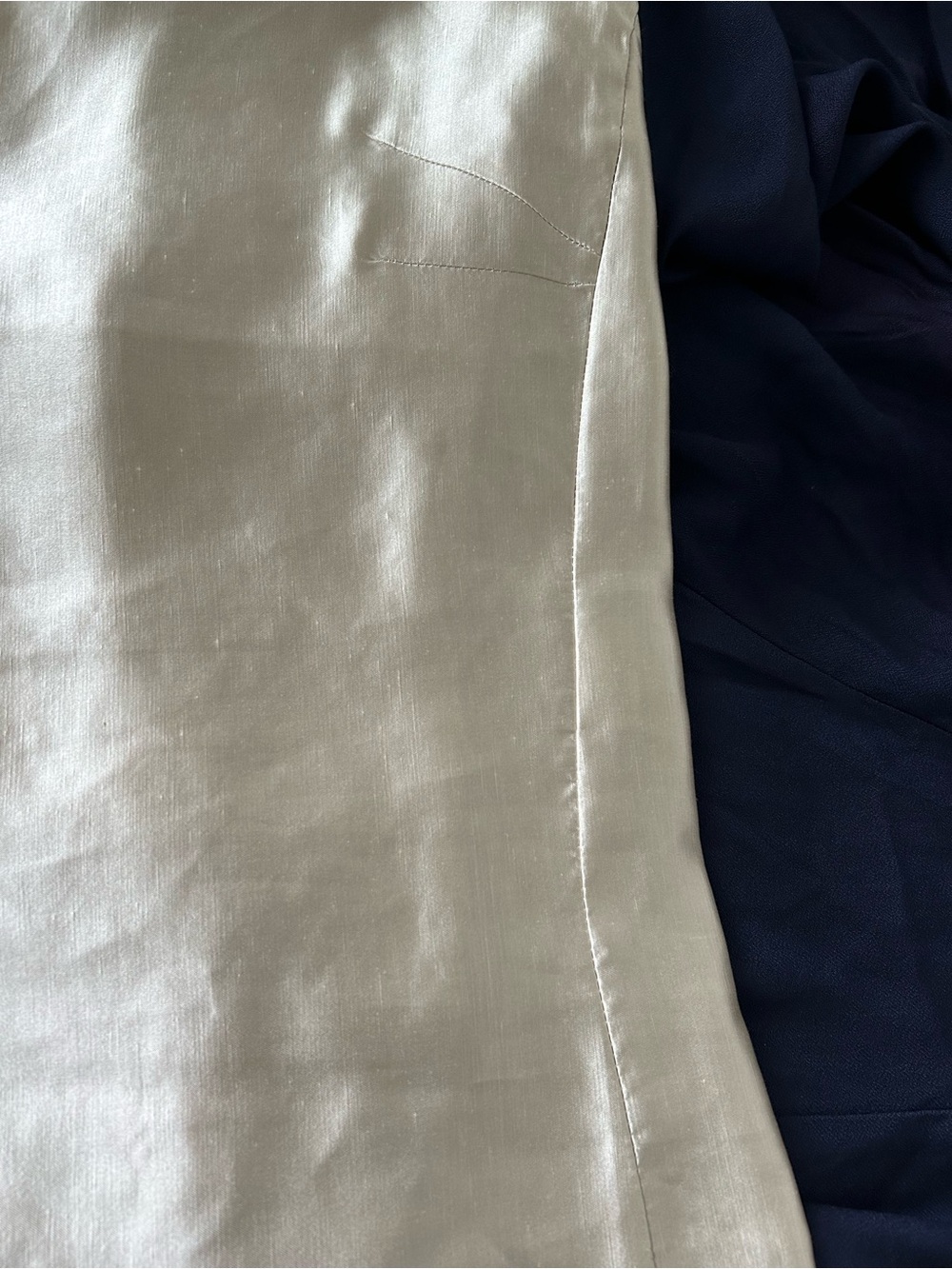 Cittadino Milano Italy Silk Dress in Champagne Color - Picture 5 of 12